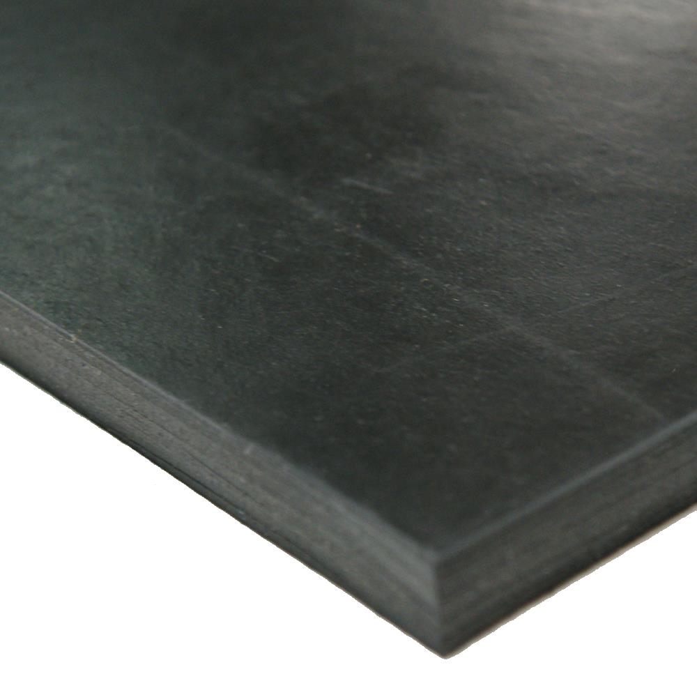 Buna Rubber 3/8 Thick x 3ft Width x 10ft Length Commercial Grade Black 60A Rubber Sheet Rubber-Cal Nitrile 