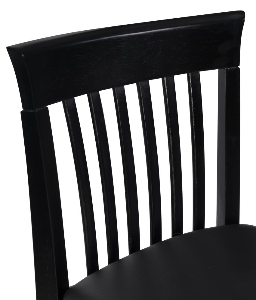 Linon Torino Craftsman Bar Stool Black 30in H Bar height Upholstered