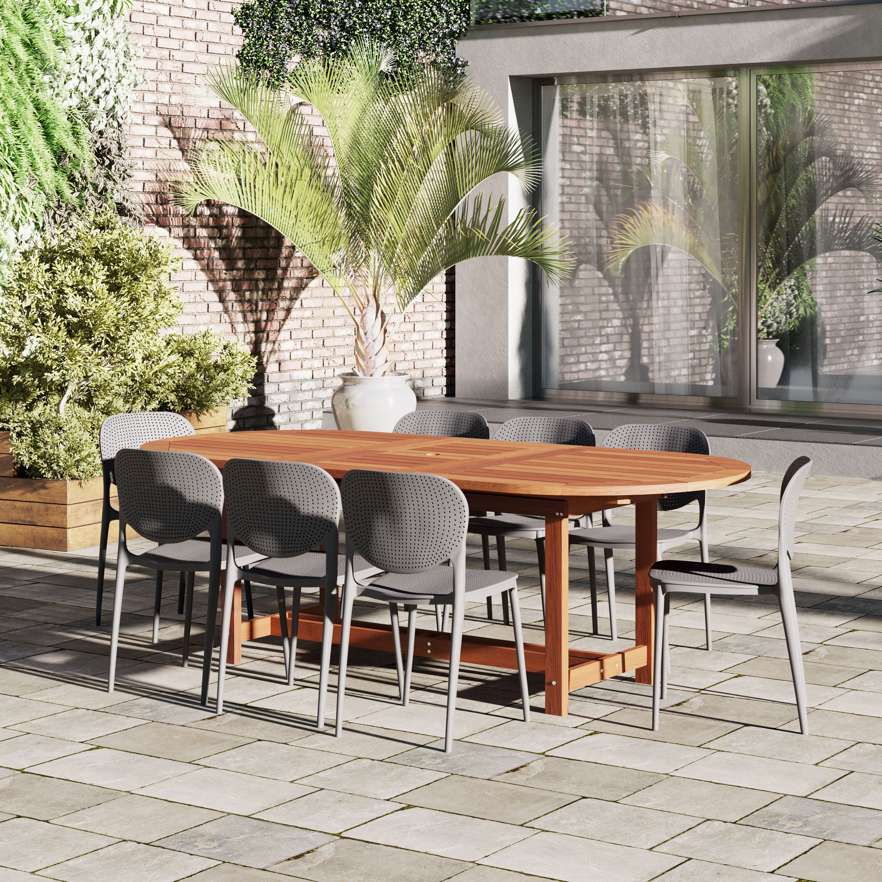 valencia eucalyptus patio deep seating set