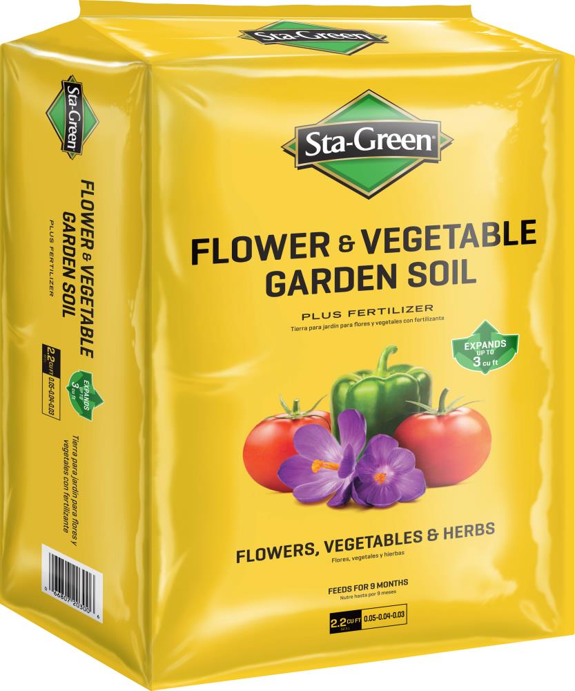 Sta Green 3 Cu Ft Flower And Vegetable Garden Soil In The Soil Department At Lowes Com