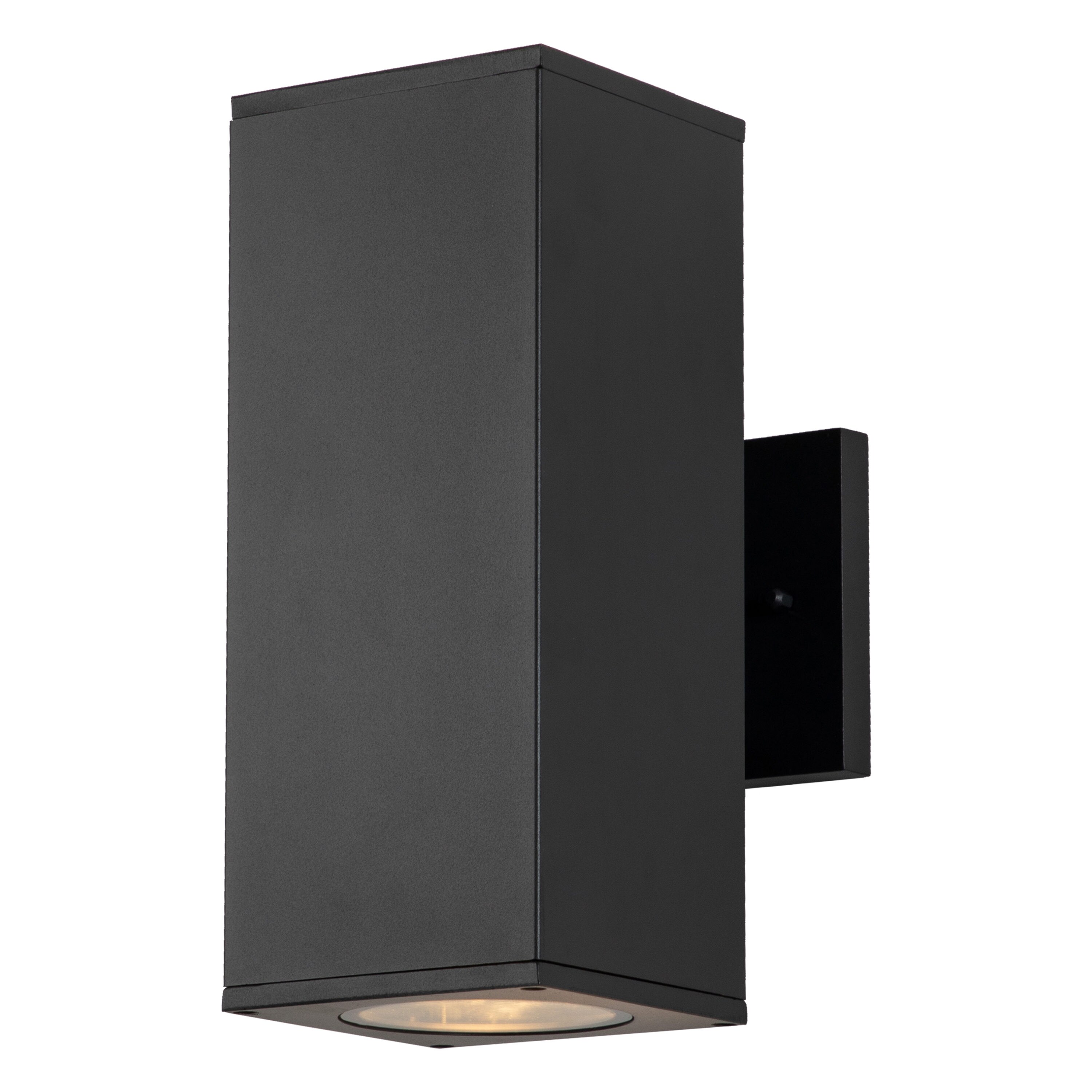 Biard Matte Black Square Cube LED Indoor Outdoor Wall Wash Up Down Light IP54 