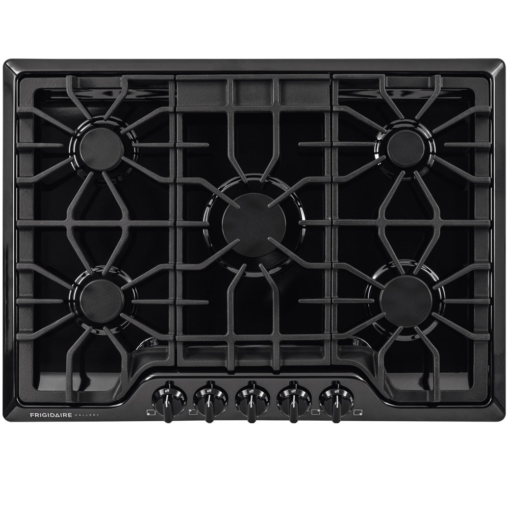 Gas Cooktop and FGET3066UD 30 Electric Double Wall Oven in Black Stainless Steel Frigidaire 2 Piece Kitchen Appliance Package with FGGC3047QB 30 