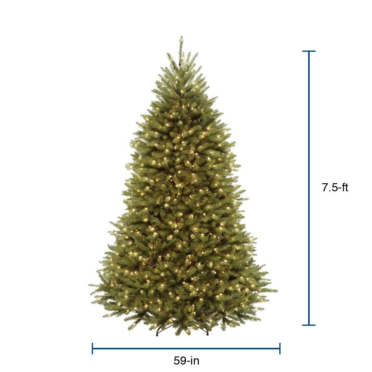 7.5' Artificial Pre-Lit Led christmas tree With White or Multicolor Changing 