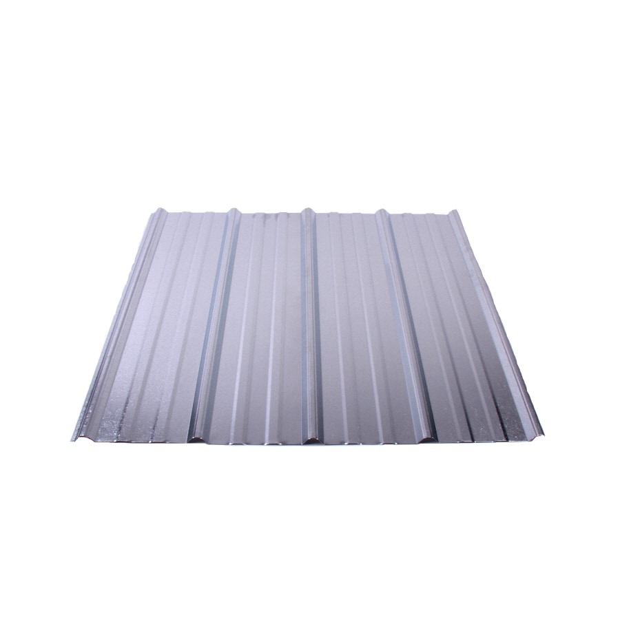 Fabral 5 Rib 3.14-ft x 12-ft Ribbed Plain Galvalume Metal Roof Panel in the...
