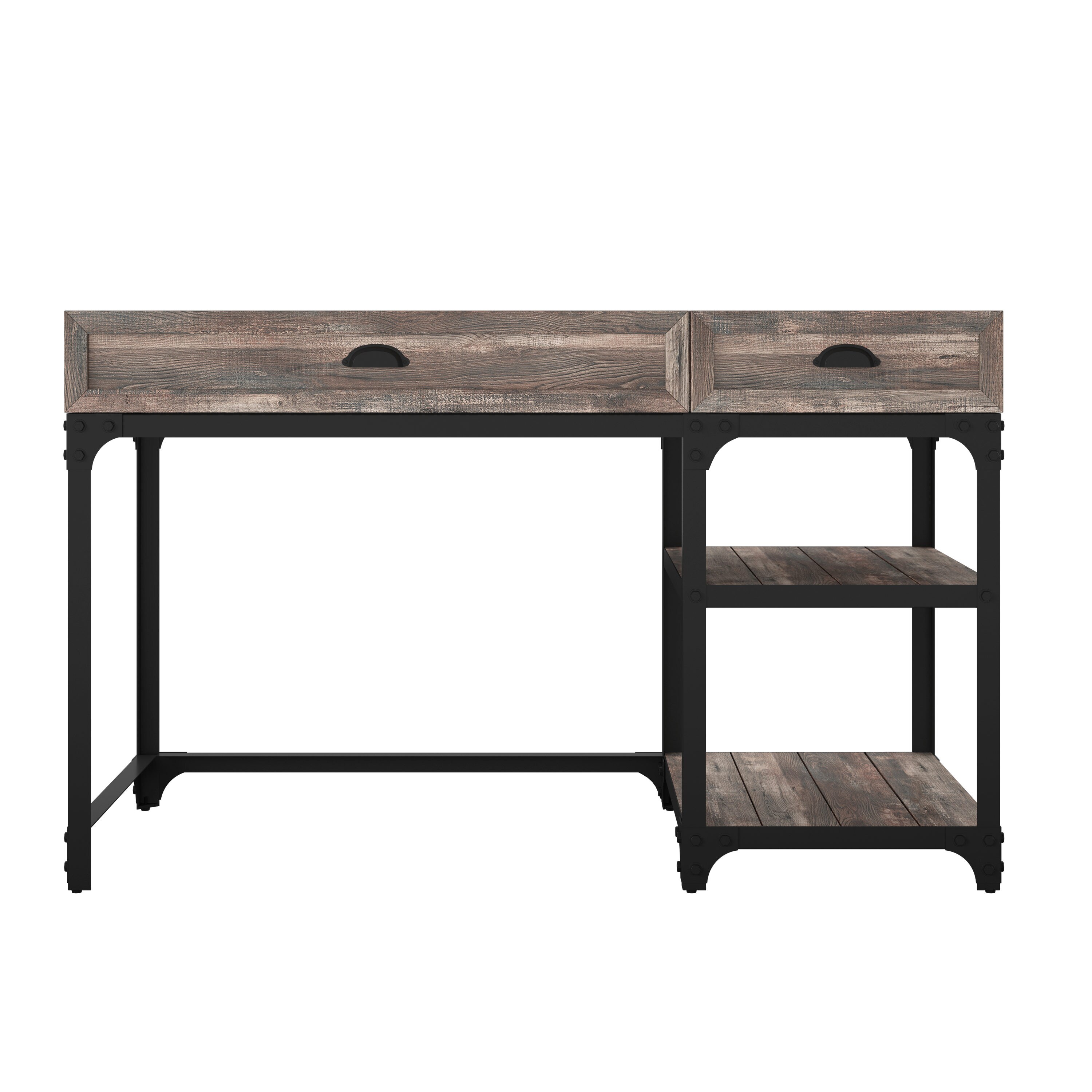 weathered oak writing desk