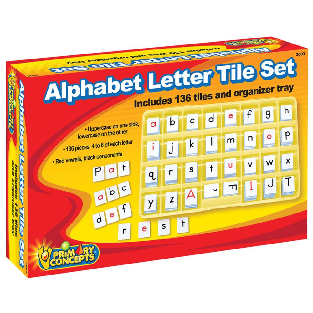 LETTER TILE ORGANIZER PRIMARY CONCEPTS  7400-2 PRIMARY CONCEPTS 2 EA 