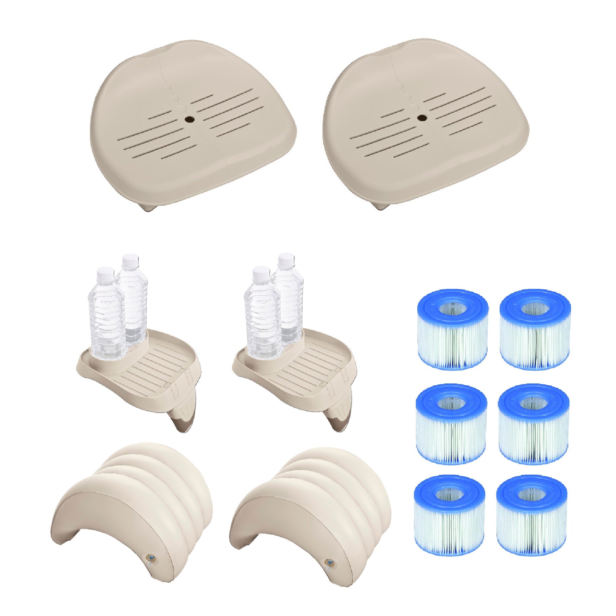 Intex Removable Slip-Resistant Seat For Inflatable Pure Spa Hot Tub 3 Pack 