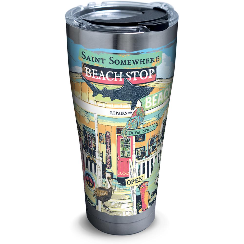16 oz Clear Beach Shop Insulated Tumbler with Wrap and Lid Tervis 1319367 Margaritaville Tritan