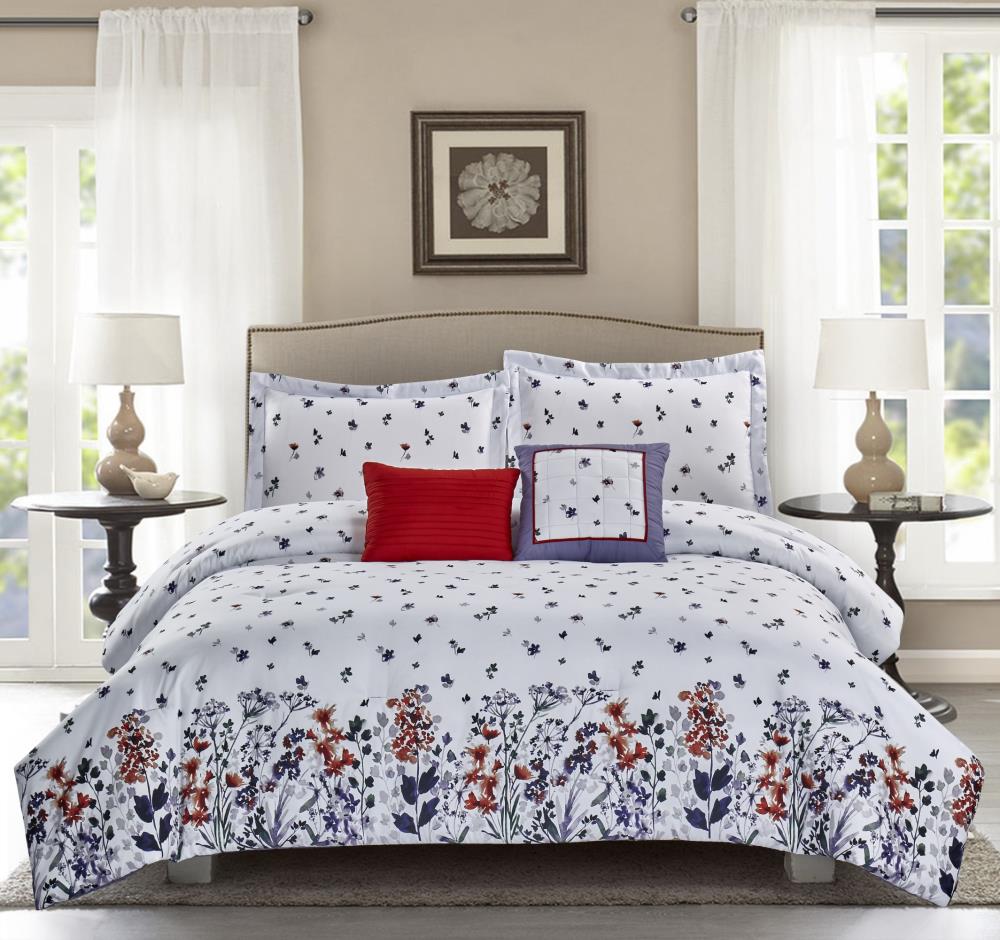 MEADOW 3 Pieces Beautiful Bedspread Reversible Comforter Set-Colours Available 
