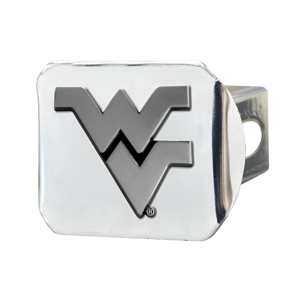 West Virginia Mountaineers Trailer Hitch Cover Class III 2" Chrome Film 