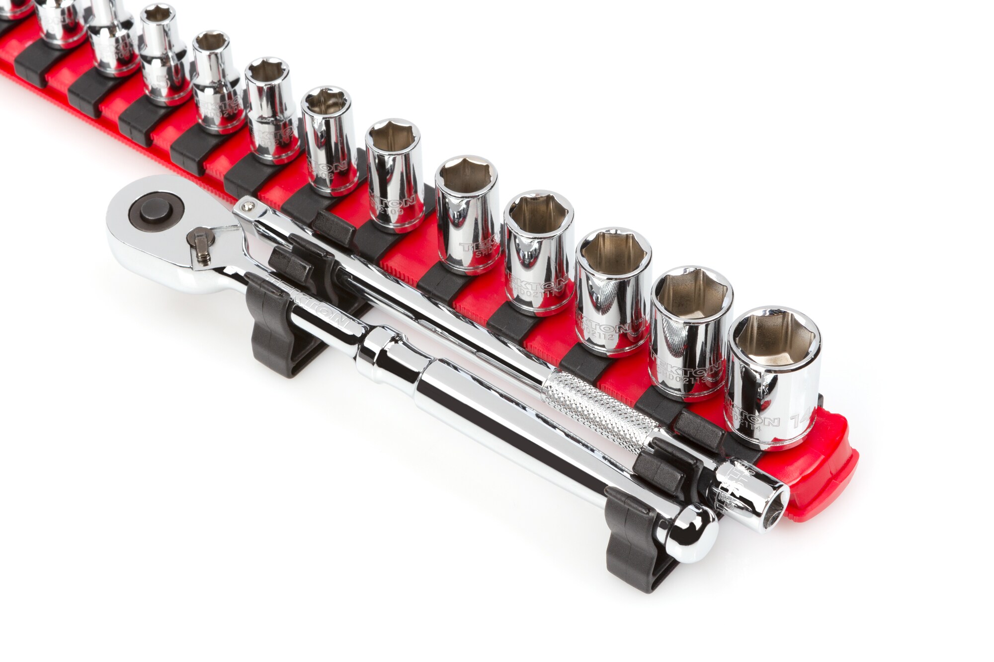 Details about   ABN Aluminum SAE Standard 1/4in Drive 20-Piece Socket Holder Socket Rail an... 