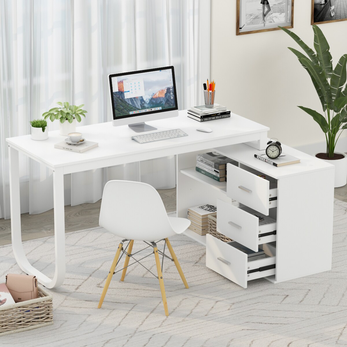 White Computer Desk 