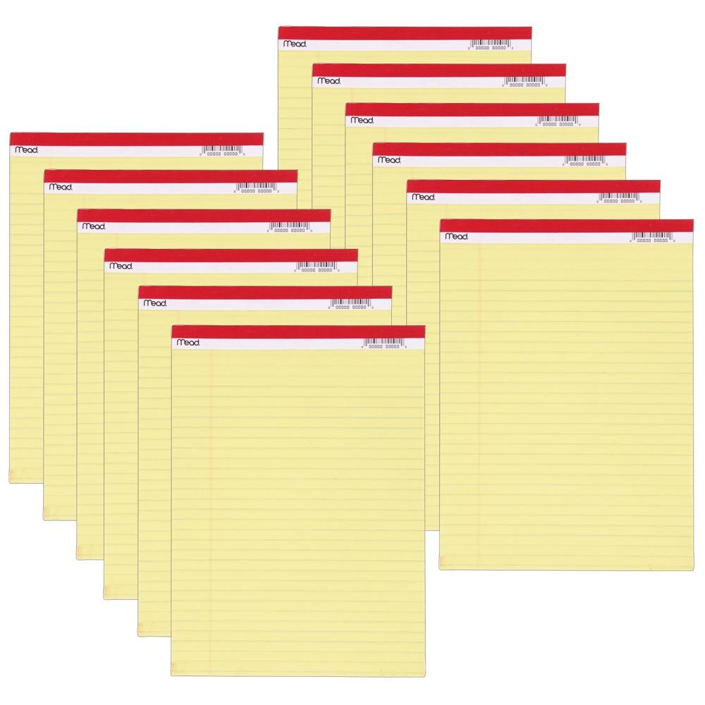 Mead Legal Pad Wide Ruled 8.5in X 11in 50 Sheets White for sale online 