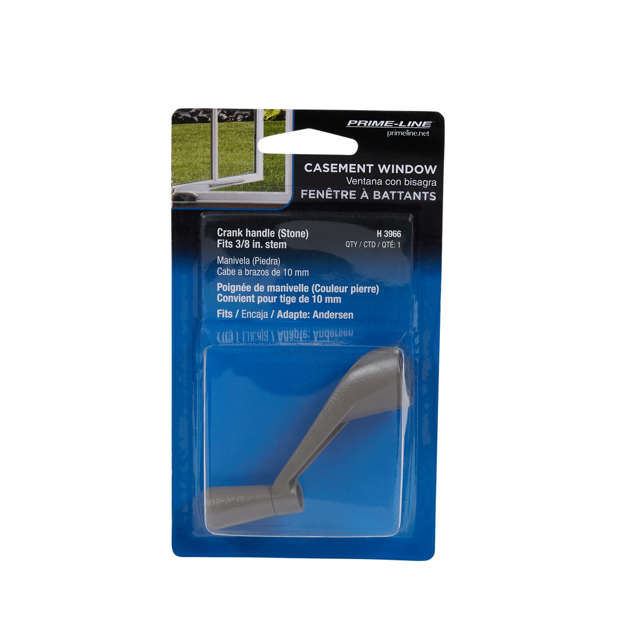 Spline Socket Prime-Line Products H 3966 Crank Handle Stone Color 3/8 in Fit 