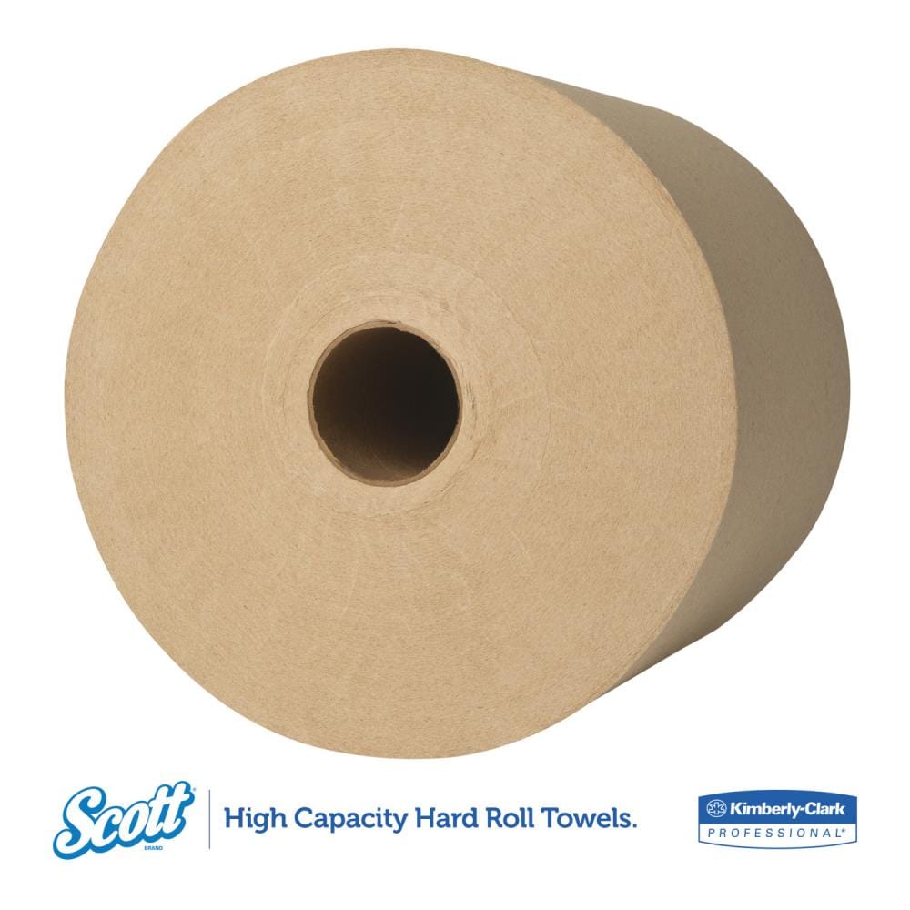 Scott 800 ft Brown Hard Roll Paper Towels 12 Rolls KCC04142 