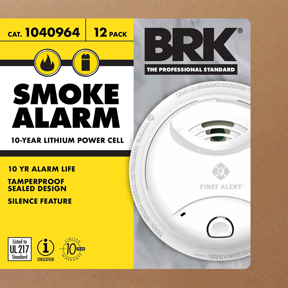 First Alert 0827B 10 Year Battery Ionization Smoke Alarm for sale online 