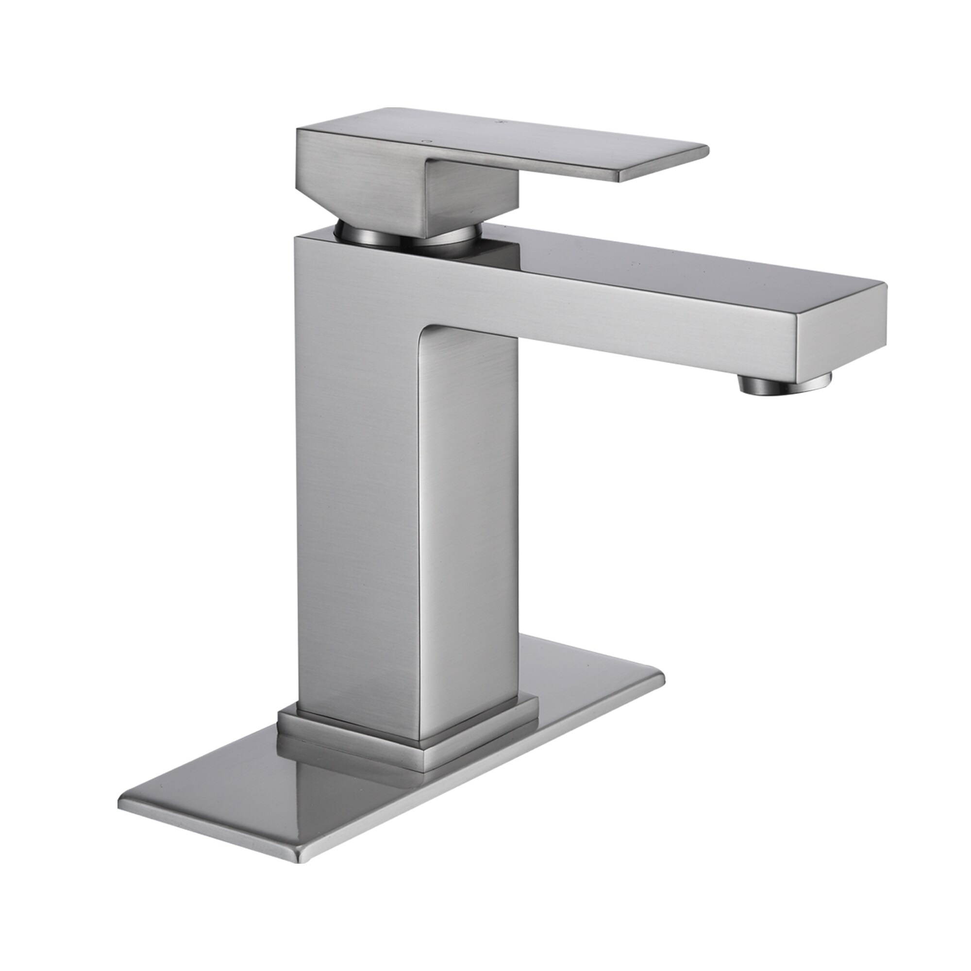 Modern Stainless Steel Lavatory Bathroom Vanity Faucet Faucet Brushed Nickel 
