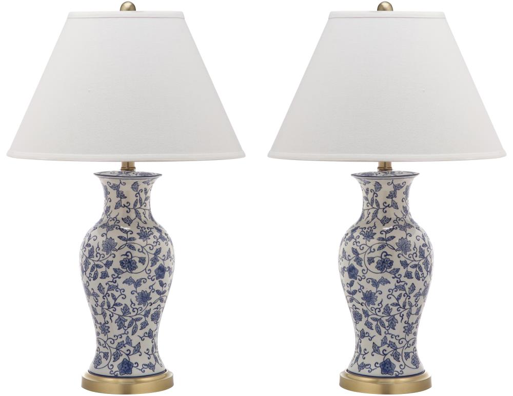 Katedral Antage terning Safavieh Beijing 2-Piece Standard Lamp Set with Off-white Shades in the  Lamp Sets department at Lowes.com