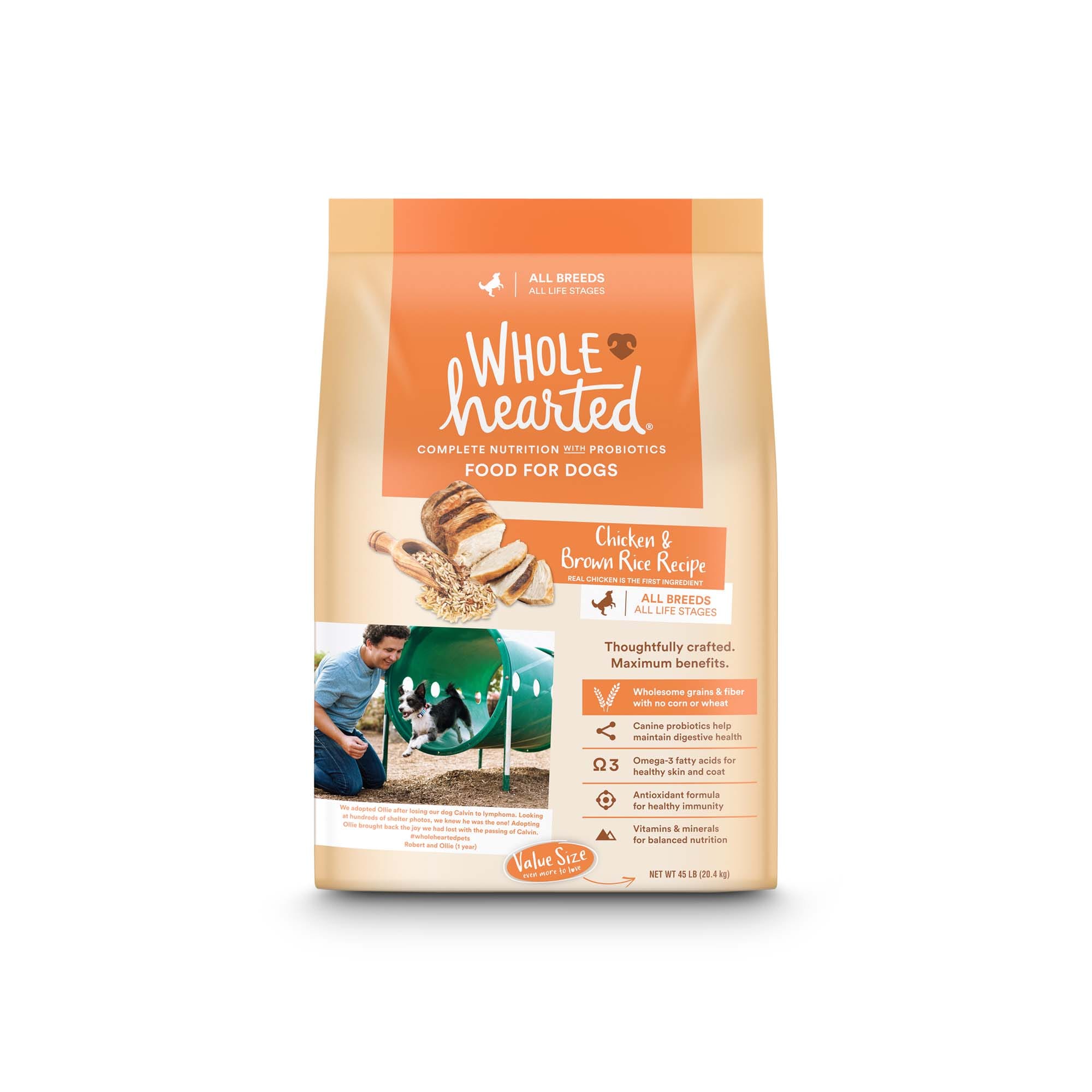 whole hearted dog food ingredients