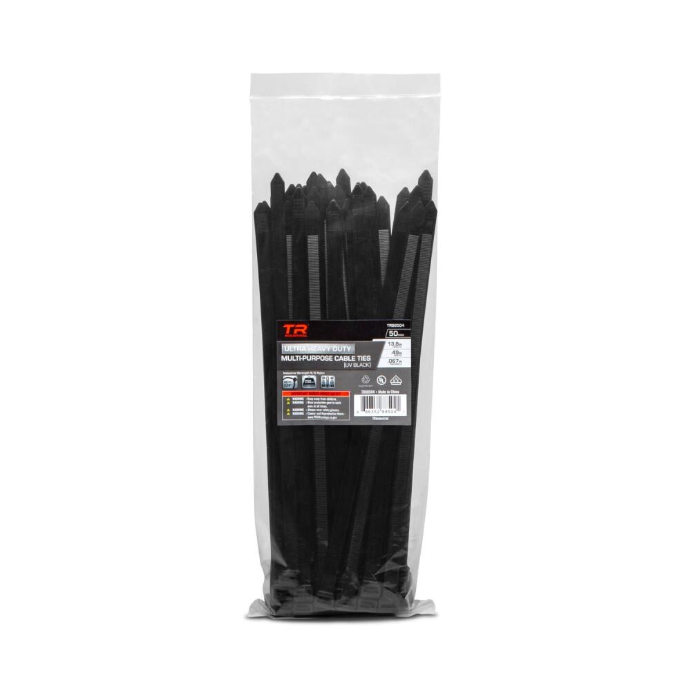8'' Inch 45 LBS Nylon Cable Zip Wire Ties Wrap Reusable BLACK 100 Pack 