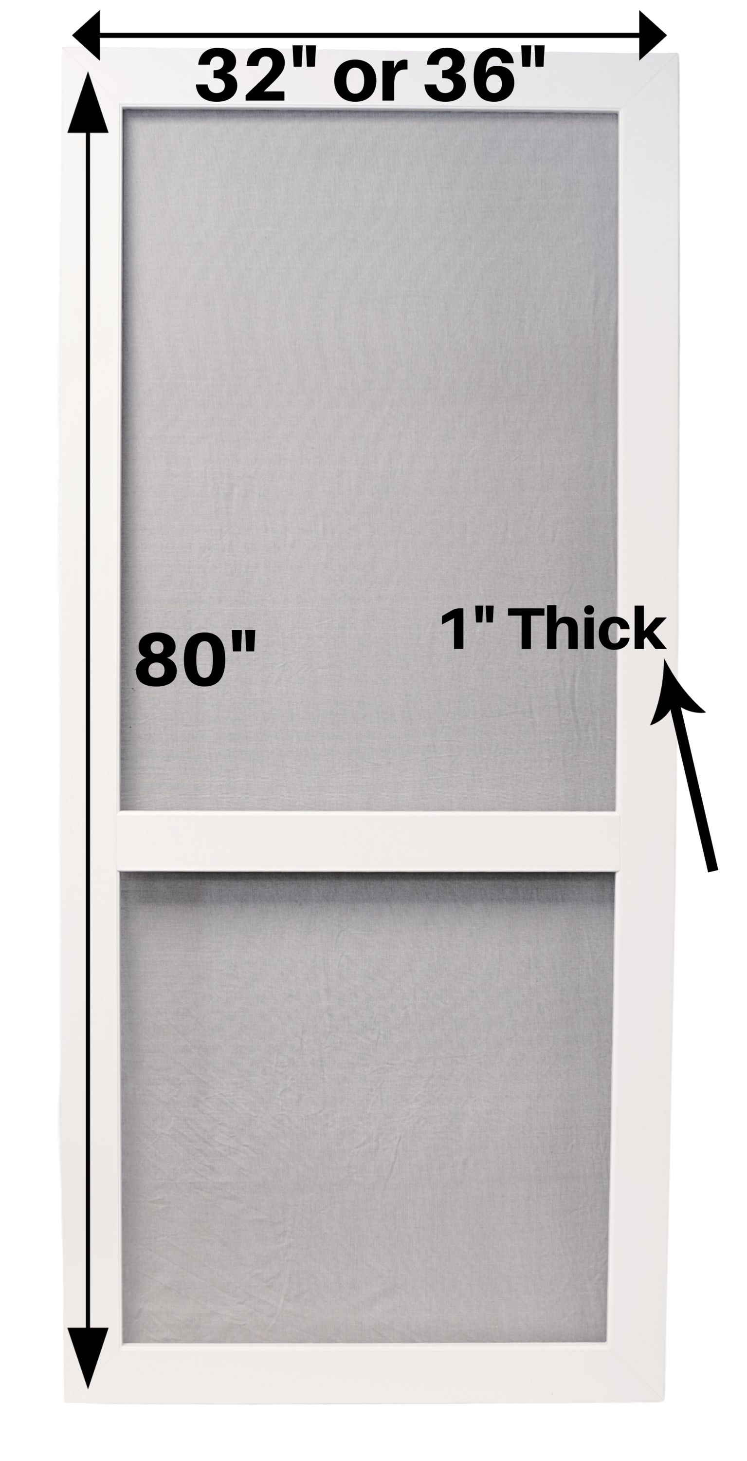 Reliabilt 32 In X 80 In White Vinyl Frame Hinged Single Bar Screen Door