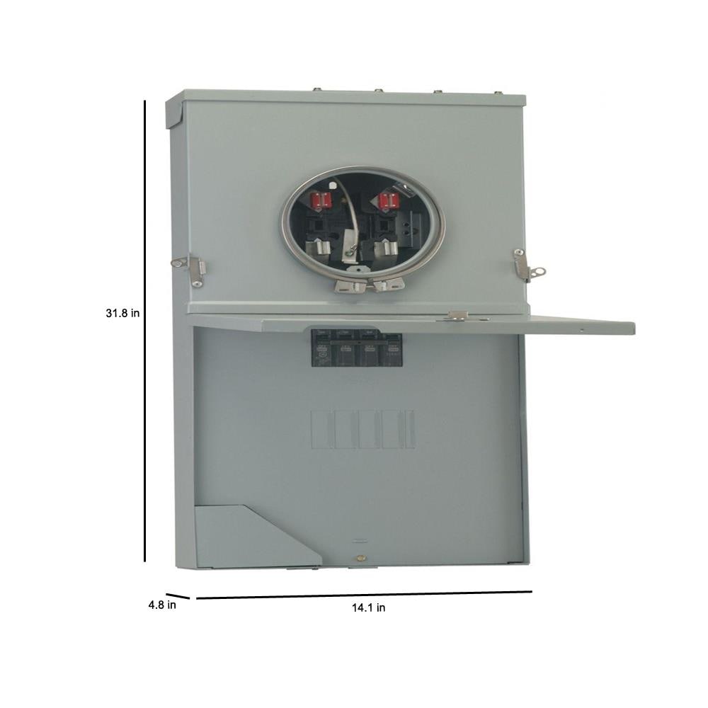 GE Meter Socket 200-Amp Ring-Type Underground 4-Space 4-Circuit ...