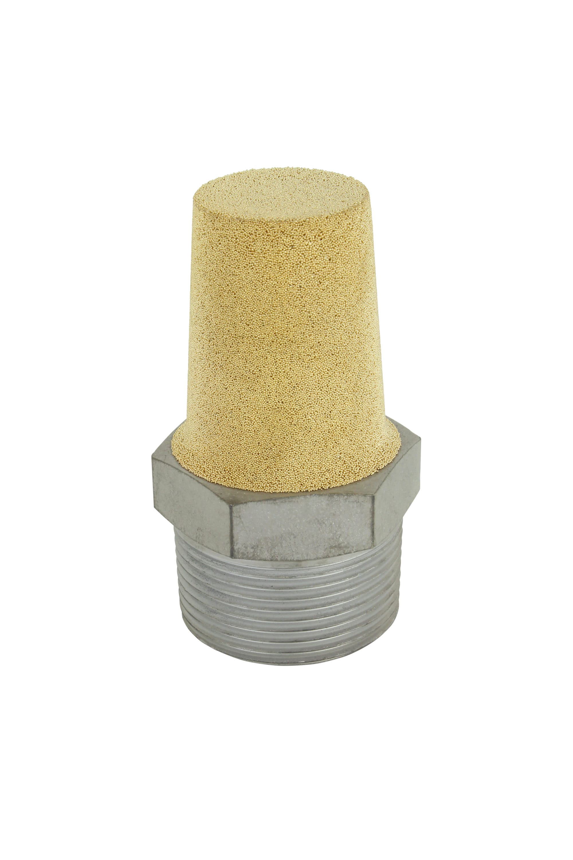 Brand New 1 Set Brass Pneumatic Muffler Cone Filter Silencer Sintered Fitting