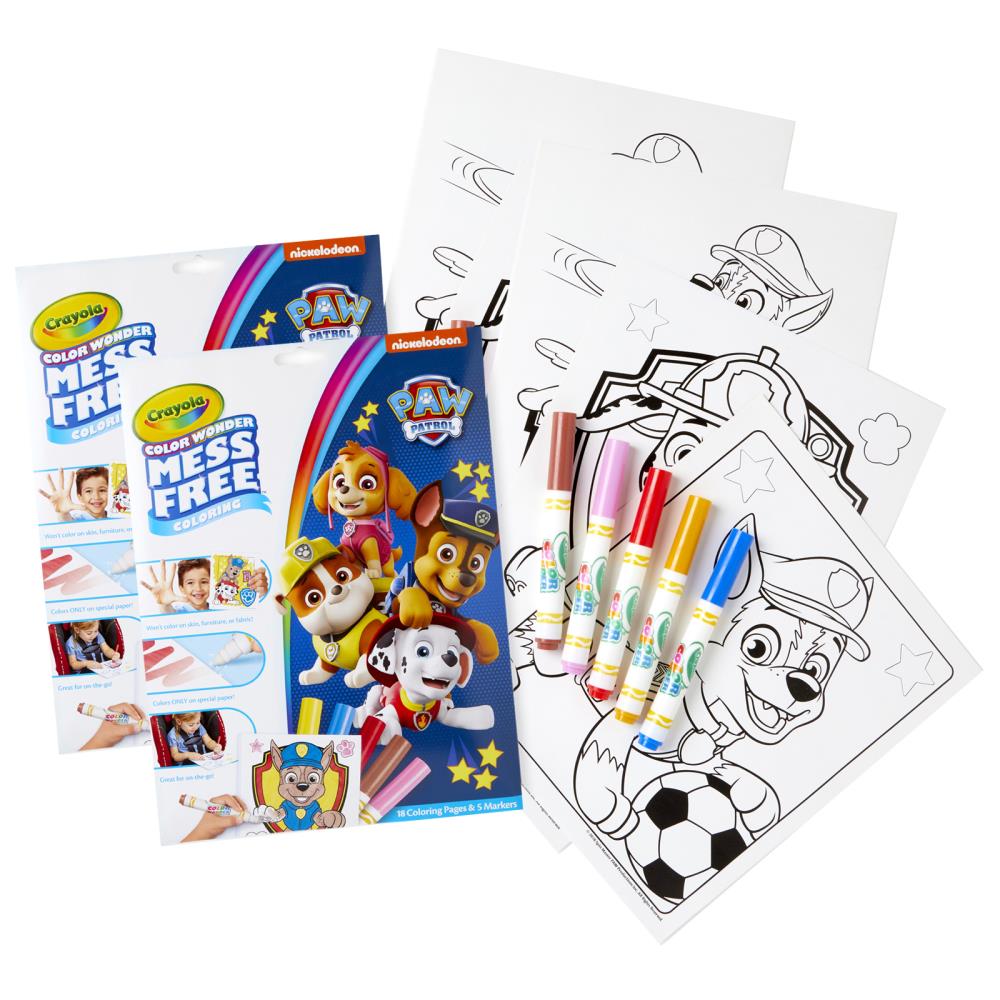 Markers and Color Wonder Paint Coloring Travel Books and Esel 61 Piece MEGA Set Crayola Color Wonder Travel Esel Paw Patrol Pages with Bonus Pages 