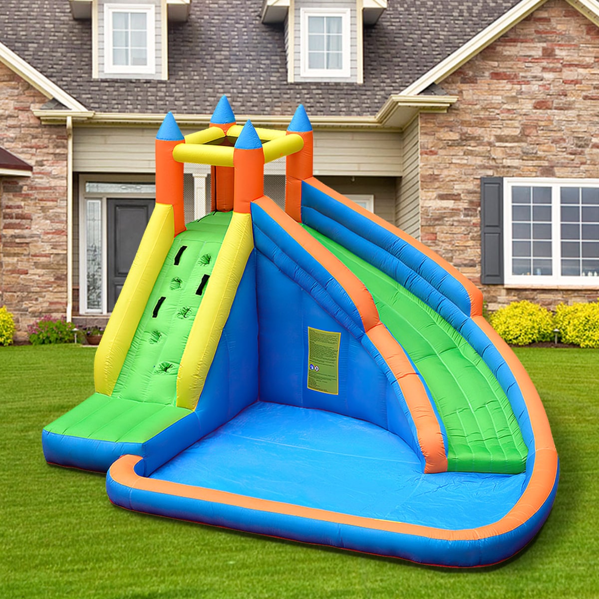 Kids Inflatable Bouncy Castle Jumper House Water Pool Slide Outdoor Playground 