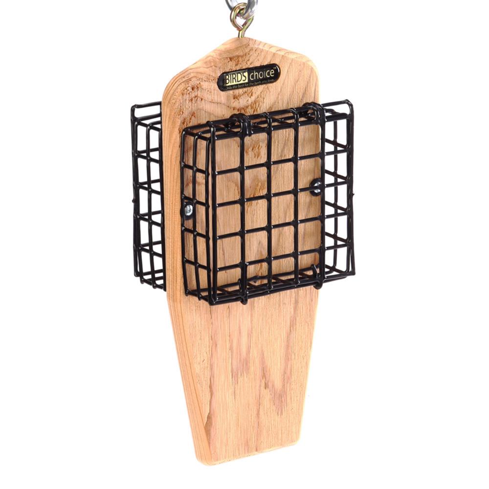 Birds Choice SNPSB Recycled Double Cake Pileated Suet Feeder w/Brown Roof 