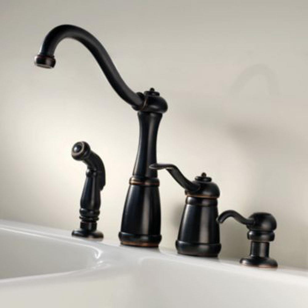 Pfister Marielle Tuscan Bronze Single Handle Higharc Kitchen Faucet at