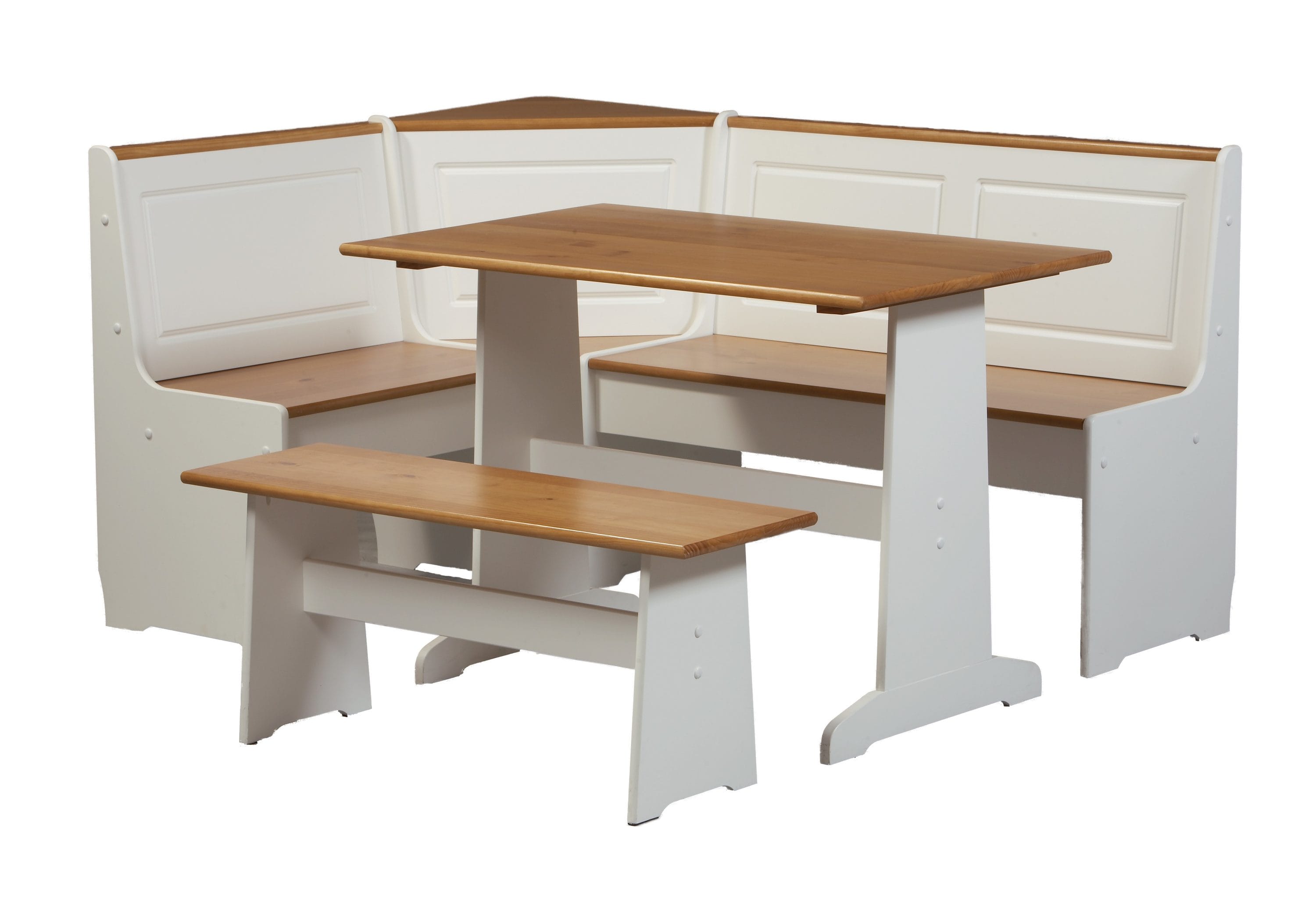 From princess handling Linon Ardmore Nook White with Pine Accents in the Dining Benches department  at Lowes.com