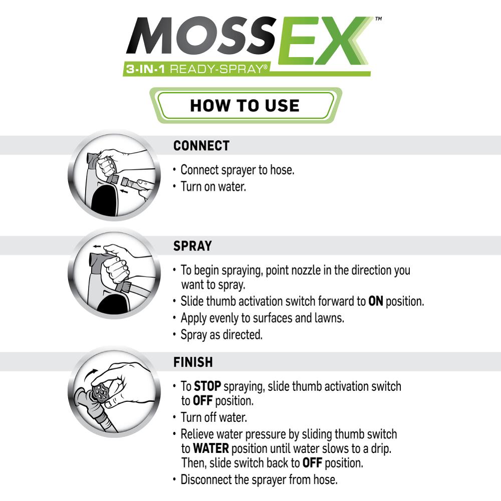 Scotts MossEx Scotts MossEx 3in1 ReadySpray, 32 oz in the Moss