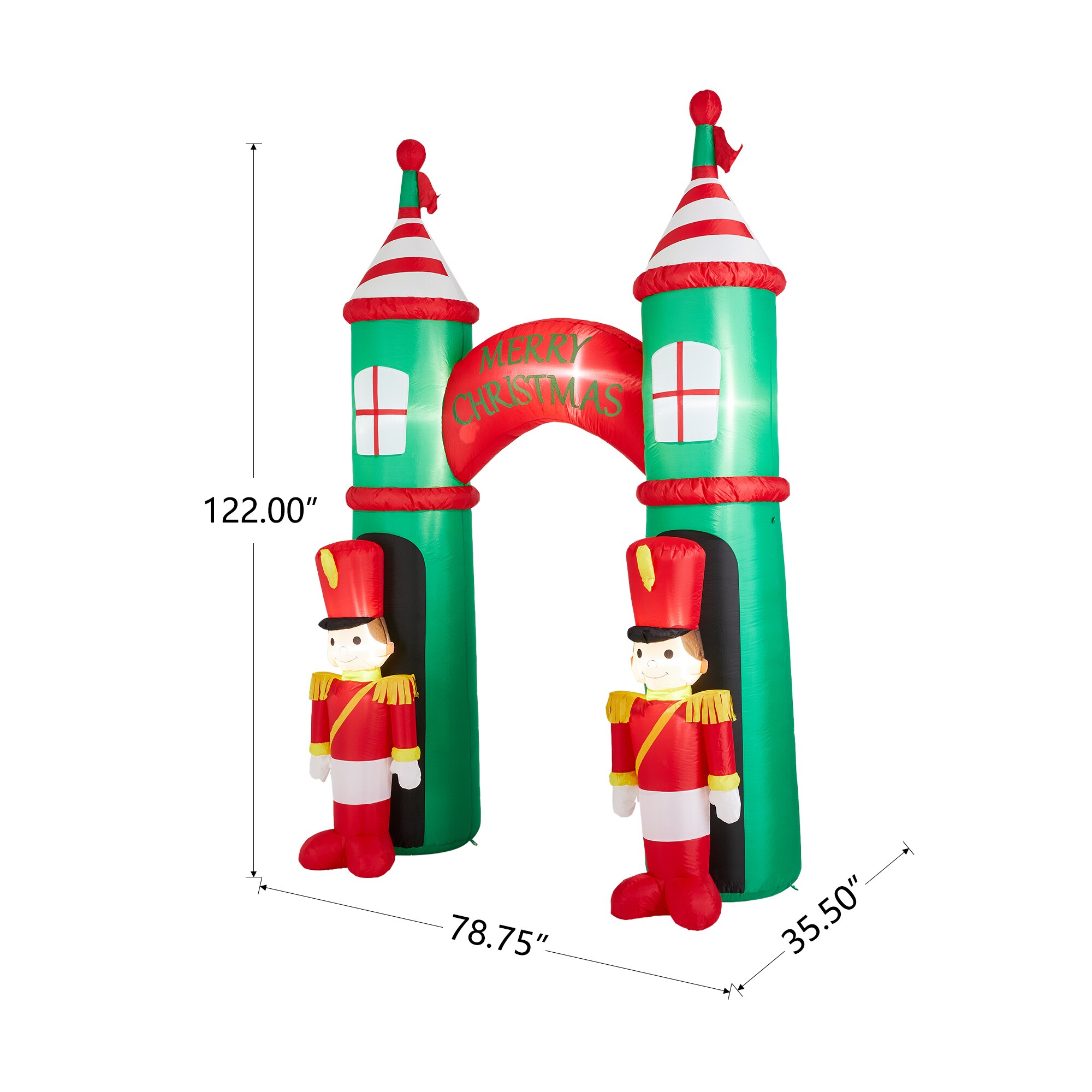 Christmas Holiday Living Airblown Archway Santa's Toy Shop 12 ft Tall Inflatable 