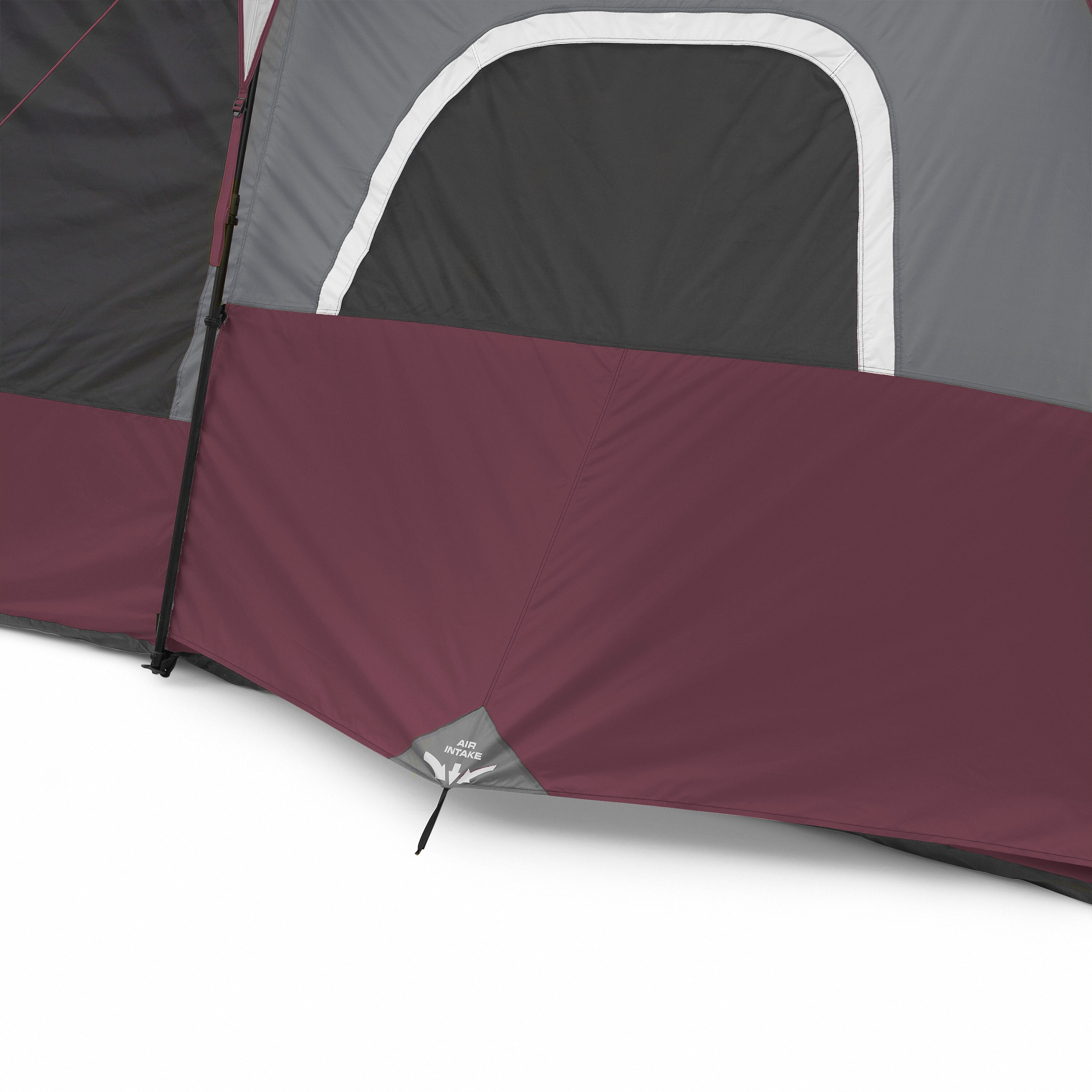 CORE Instant Cabin 14 x 9 Foot 9 Person Cabin Tent w/ 60 Sec Assembly Burgundy 