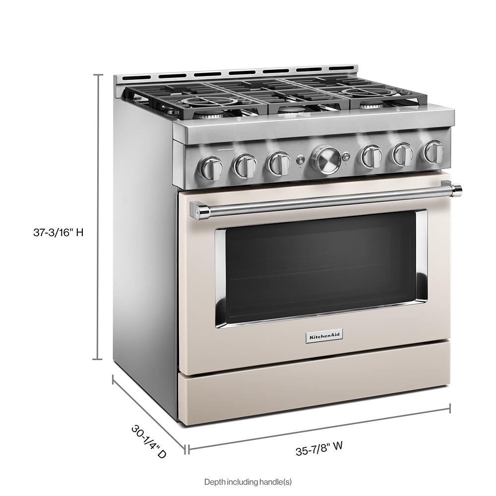 KitchenAid SMART Capable 36-in 6 Burners 5.1-cu ft Self-cleaning 