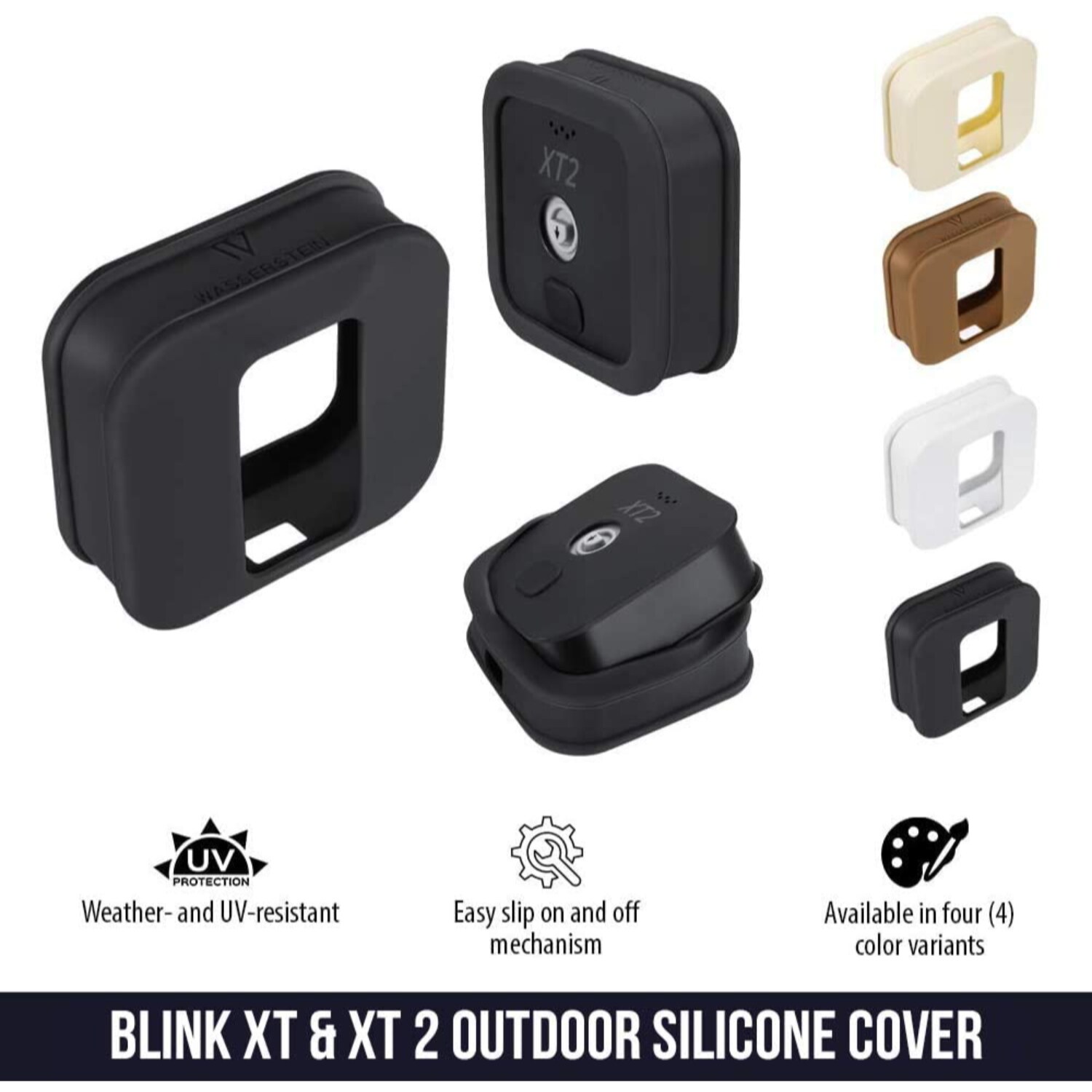 confezione da 3, marrone  by Wasserstein Blink XT telecamera esterna in silicone   Design in silicone per aiutare la camouflage e Accessorize Home Security camera 