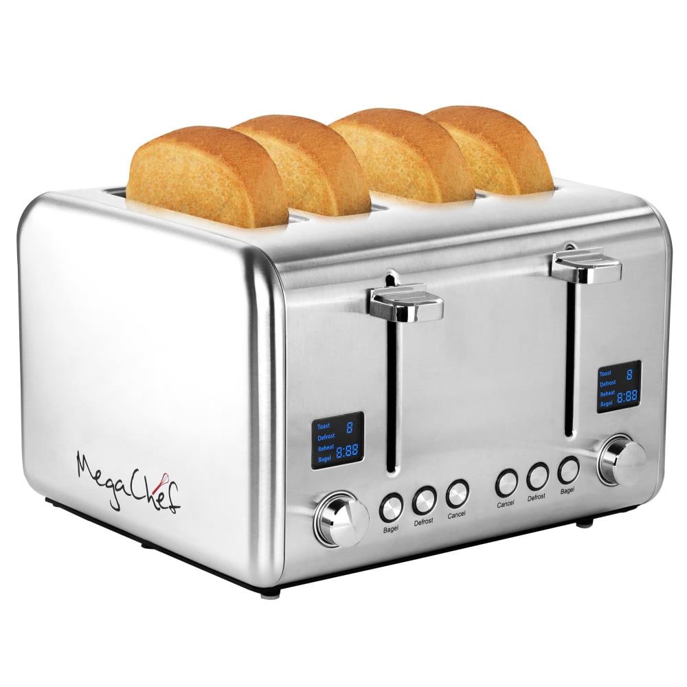 Digital Countdown Prime Rated Toaster Stainless Steel 4 Slice Toaster Toaster 