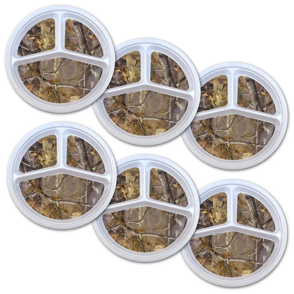 DII CRT32738 Camouflage Realtree Dishware Sets 11 Diameter Set of 6 Green