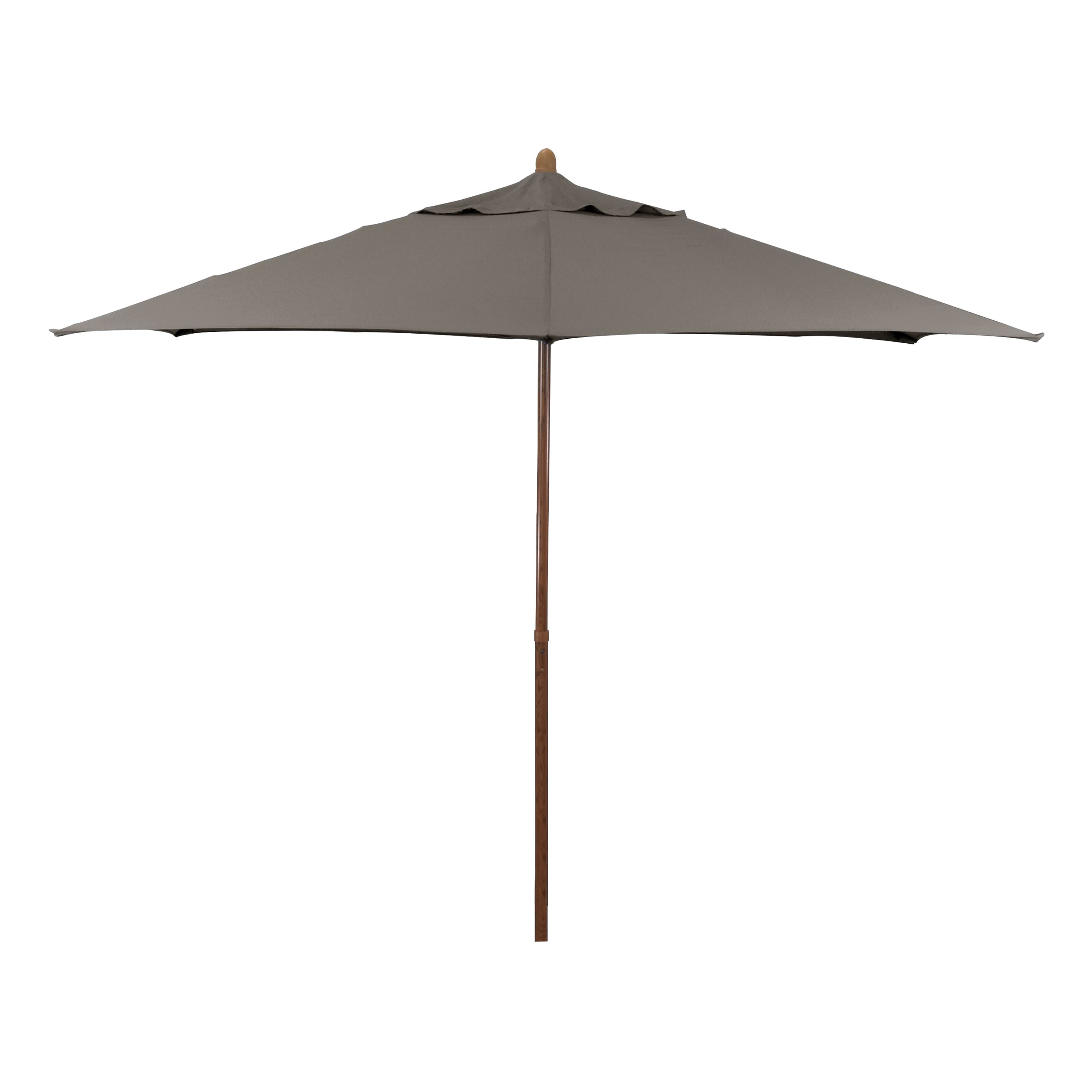 Folding Black Umbrella with Wood and Urethane Handle 