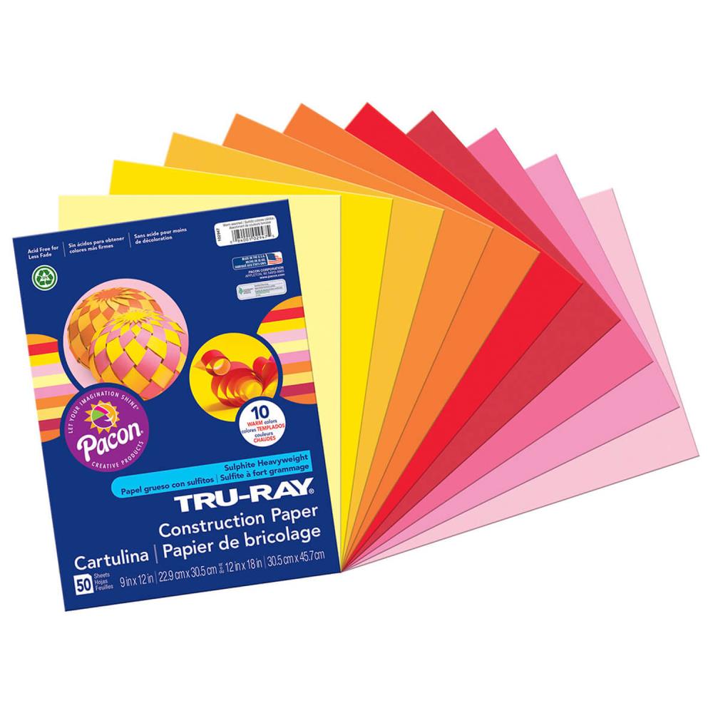 Set of 20 Colors Premium Sulphite Construction Paper 9 x 12 