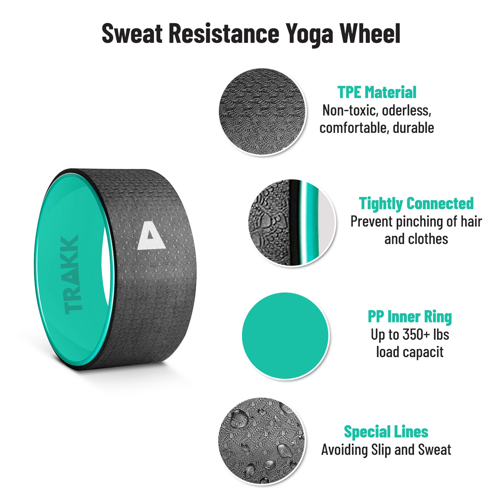  Yoga Roue 33 cm   Idéal pour Pilates et Yoga  MEGLIO Yoga Wheel  Balance  Muscles  dexercices de  pour lamélioration de la flexibilité Tension Exercices de Yoga