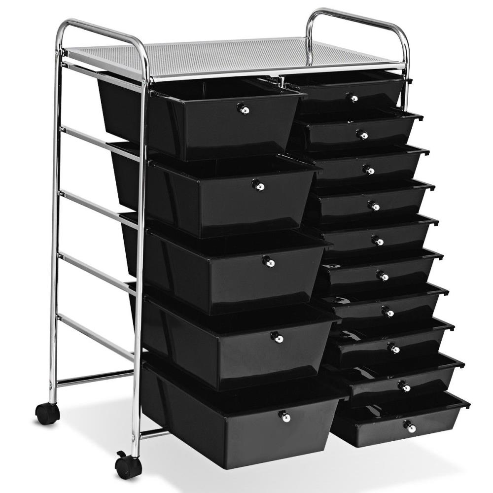 Goplus 34.5-in 15-Drawer Rack Utility Cart
