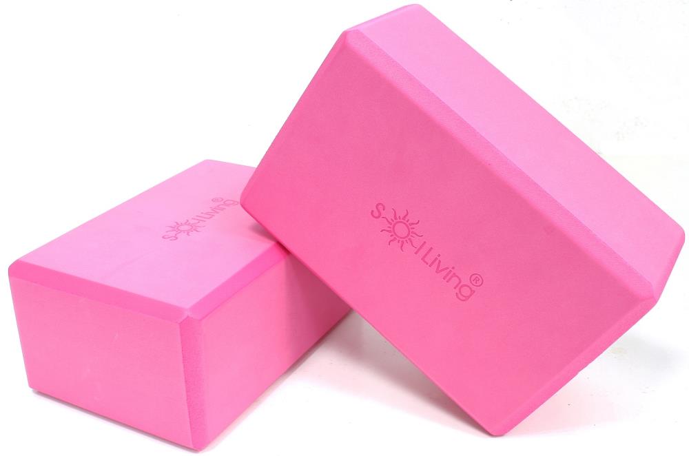 Set of 2 HemingWeigh Yoga Blocks PINK Support & Stabilize Your Workout! 