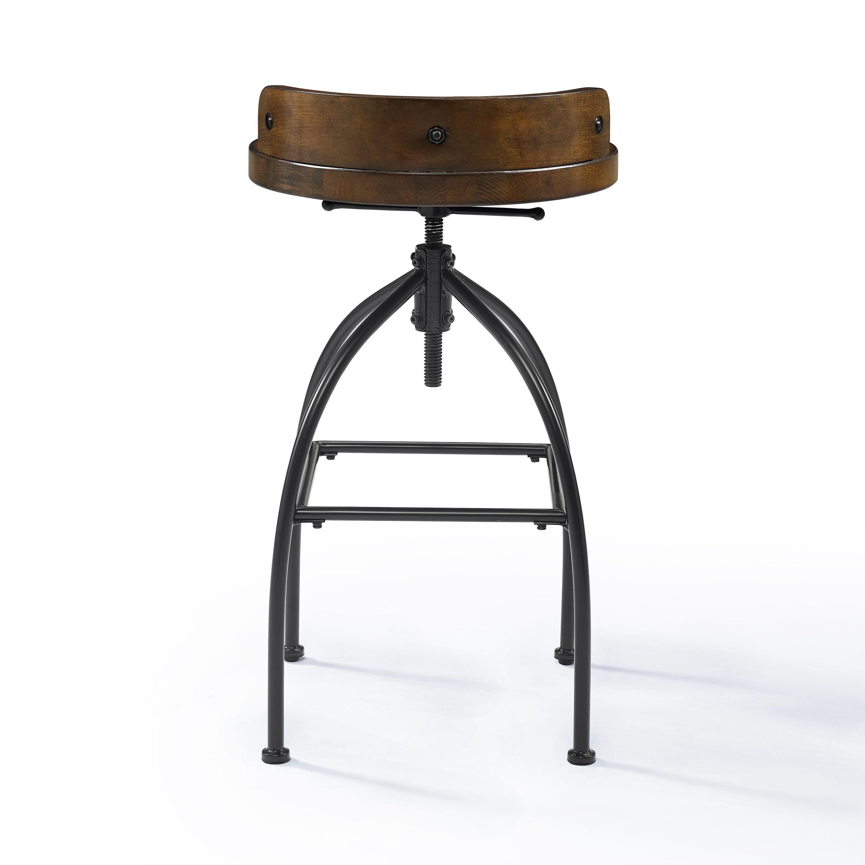 home decorators collection industrial mansard adjustable height black bar stool