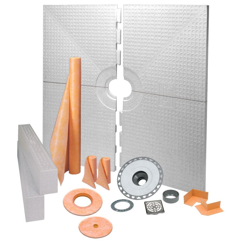 48X60 Schluter Shower Kit - Schluter shower pan kit 48x72 slope and waterproof shower system 