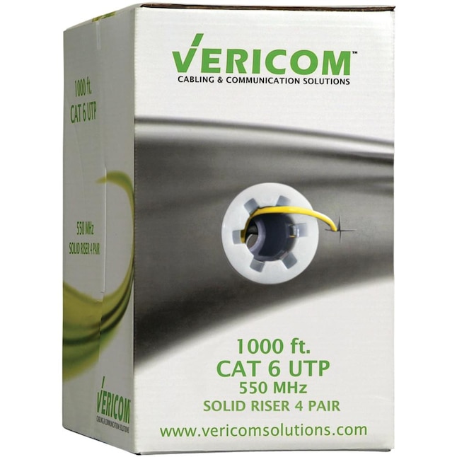 1000 Foot Unshielded Twisted Pair Pullbox UTP Stranded CLASSYTEK Bulk Cat6 Yellow Ethernet Cable 