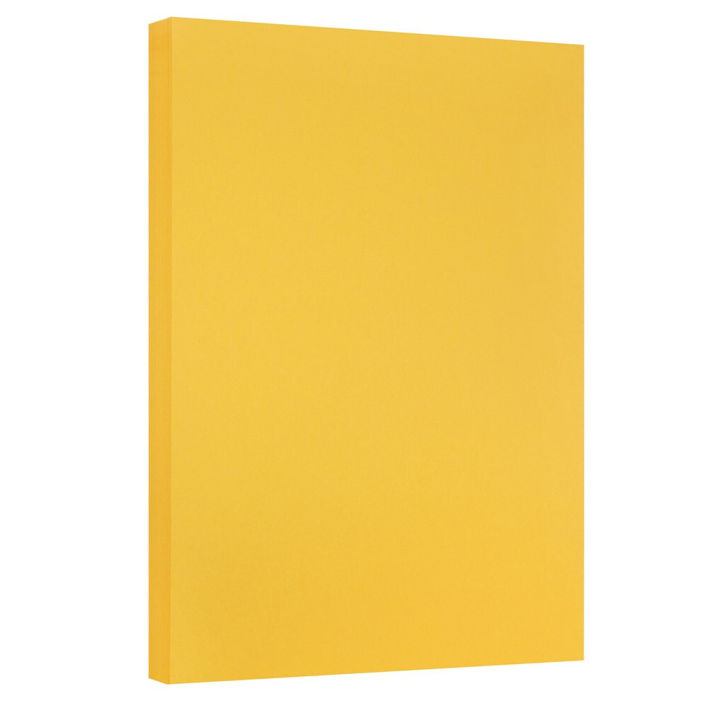 11” x 17” Goldenrod Yellow Colored Cardstock Paper 250 Sheets 1 Ream Premium Lightweight Cardstock 67lb Vellum Bristol 147gsm Vellum Printer Paper with Textured Finish