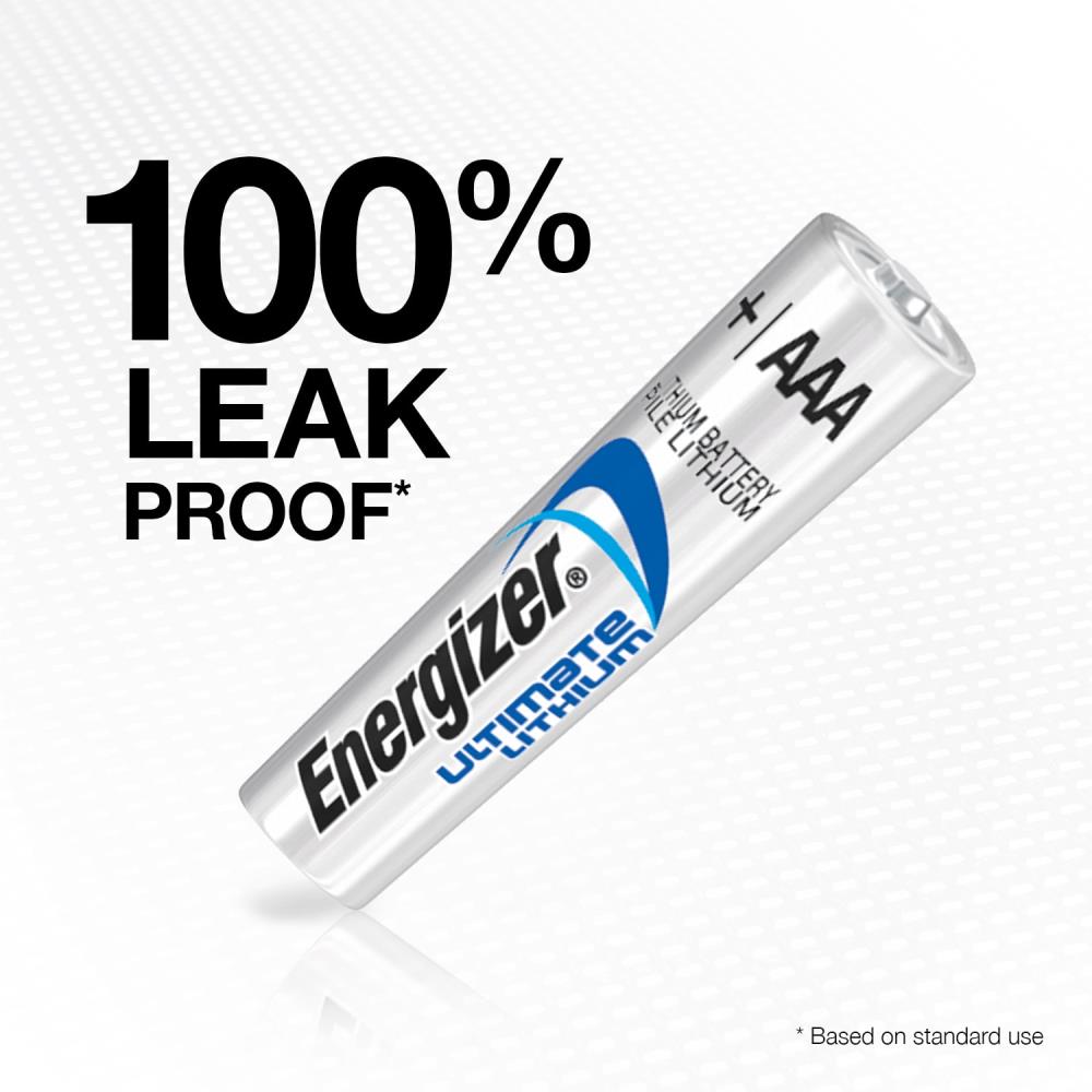 Energizer Ultimate Lithium AAA Batteries 4 Pack World’s Longest-Lasting AAA Battery in High-Tech Devices