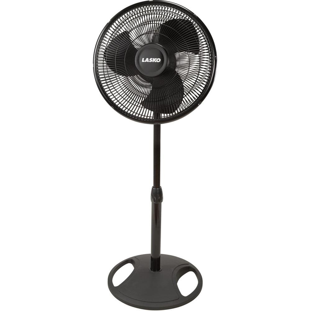Elpine Black 16 Inch Pedestal Oscillating Round Base Cooling Fan 